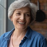 Woman smiling with dentures