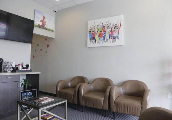 Comfortable seating in dental office waiting room