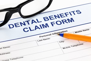 A dental benefits claim form