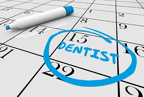 Dentist circled on calendar 